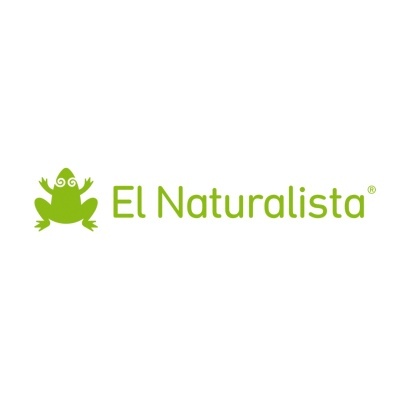 Logótipo El Naturalista com sapo verde e texto verde em fundo branco
