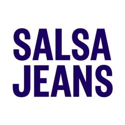 Logótipo SALSA JEANS em letras azul escuro sobre fundo branco