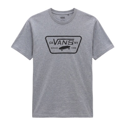 T-shirt cinza com logo Vans preta