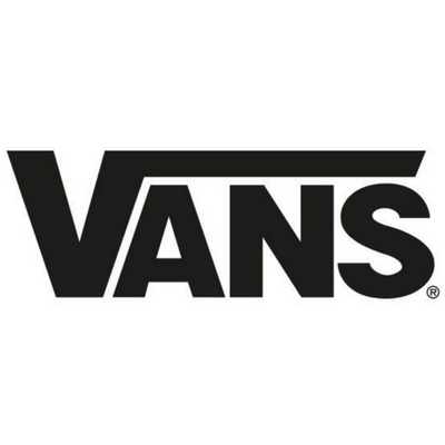 Logo preto da VANS em fundo branco