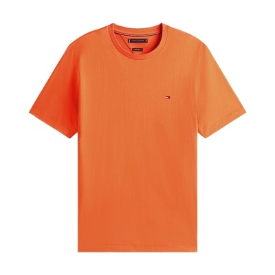 T-shirt laranja de manga curta com logo Tommy Hilfiger
