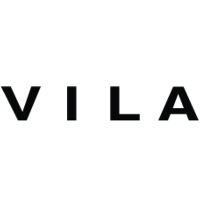 Palavra VILA em preto sobre fundo branco