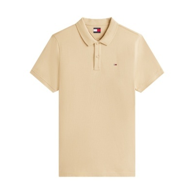 Polo bege de manga curta Tommy Jeans