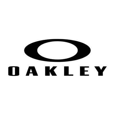 Logótipo preto Oakley com texto OAKLEY e símbolo oval