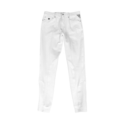 Calças de ganga brancas com cinco bolsos