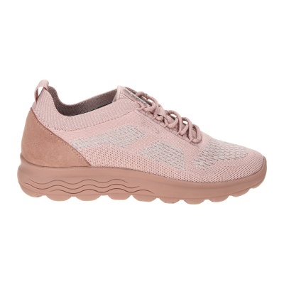 Sapatilha desportiva rosa com sola de borracha e atacadores cor de rosa