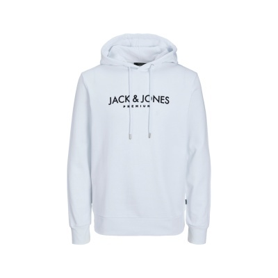 Sweatshirt branca com capuz e logo JACK & JONES PREMIUM