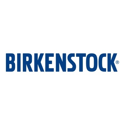 Logótipo da marca BIRKENSTOCK em azul sobre branco