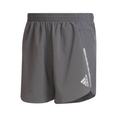 Calções desportivos cinzentos com logótipo Adidas