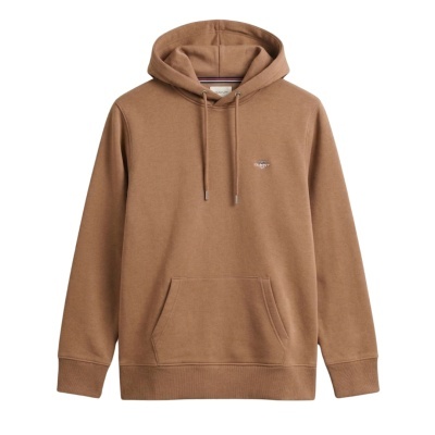 Sweatshirt hoodie castanha com capuz e bolso canguru frontal