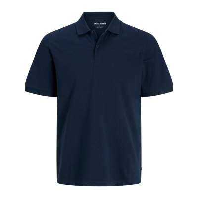 Polo azul escuro de manga curta JACK & JONES