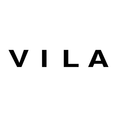 Texto VILA em preto sobre fundo branco