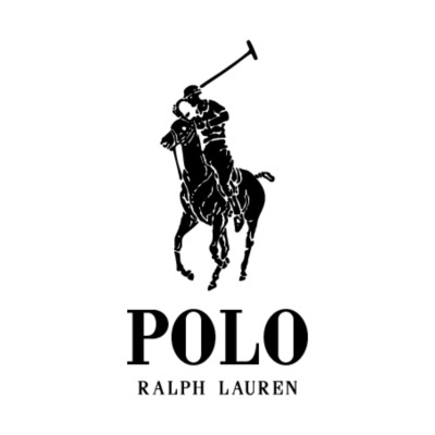 Logótipo POLO RALPH LAUREN com jogador de polo a cavalo em preto
