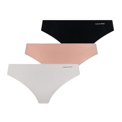 Pack de 3 cuecas tipo tanga diversas cores com logo Calvin Klein
