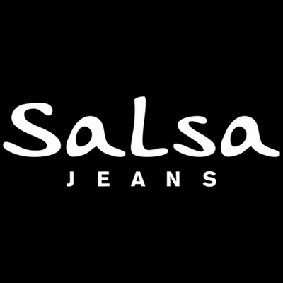 Logótipo SALSA JEANS branco sobre fundo preto