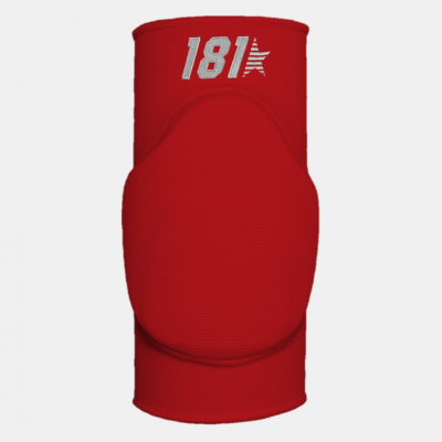 Manguito vermelho com almofada protetora e texto 181 com estrela branca