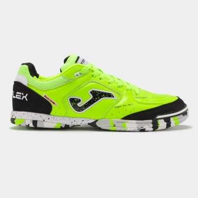 Ténis desportivo Joma FLEX verde neon com detalhes a preto e branco