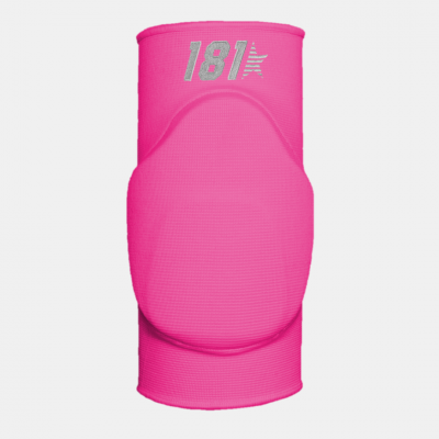 Joelheira rosa com almofada e logo '181'