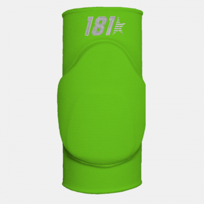 Proteção para joelho verde com acolchoamento e texto 181