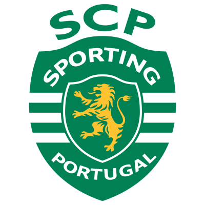 Logótipo do Sporting Clube de Portugal com leão amarelo dentro de escudo verde e texto em branco
