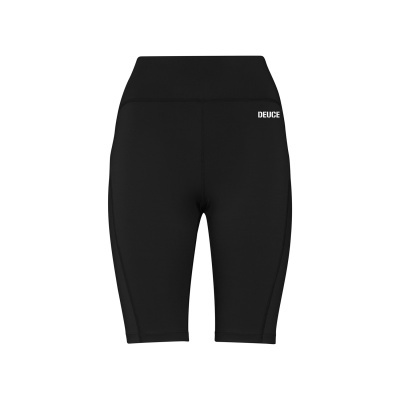 Calções de ciclismo pretos com logo DEUCE branco