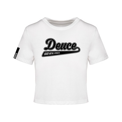 T-shirt branca com texto preto Deuce HARD MENTAL FITNESS