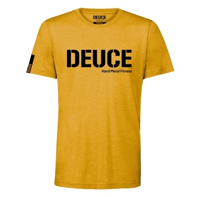 T-shirt amarela DEUCE com texto preto