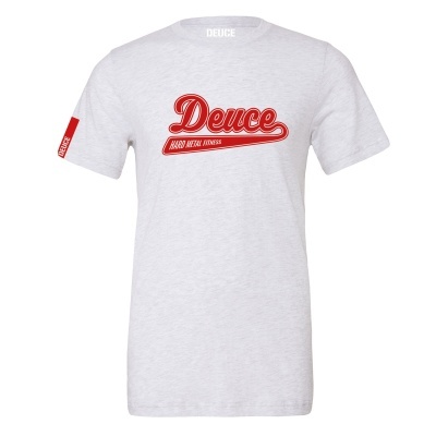 T-shirt branca com estampa vermelha Deuce HARD METAL TENNIS