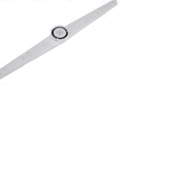 Braço de lavagem branco com aspersor circular preto e branco