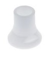 Acessório cilíndrico branco de plástico