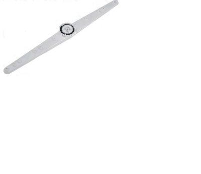 Braço de lavagem branco com aspersor circular preto e branco