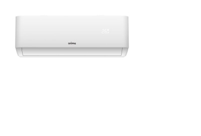 Ar condicionado branco com display digital e marca orima