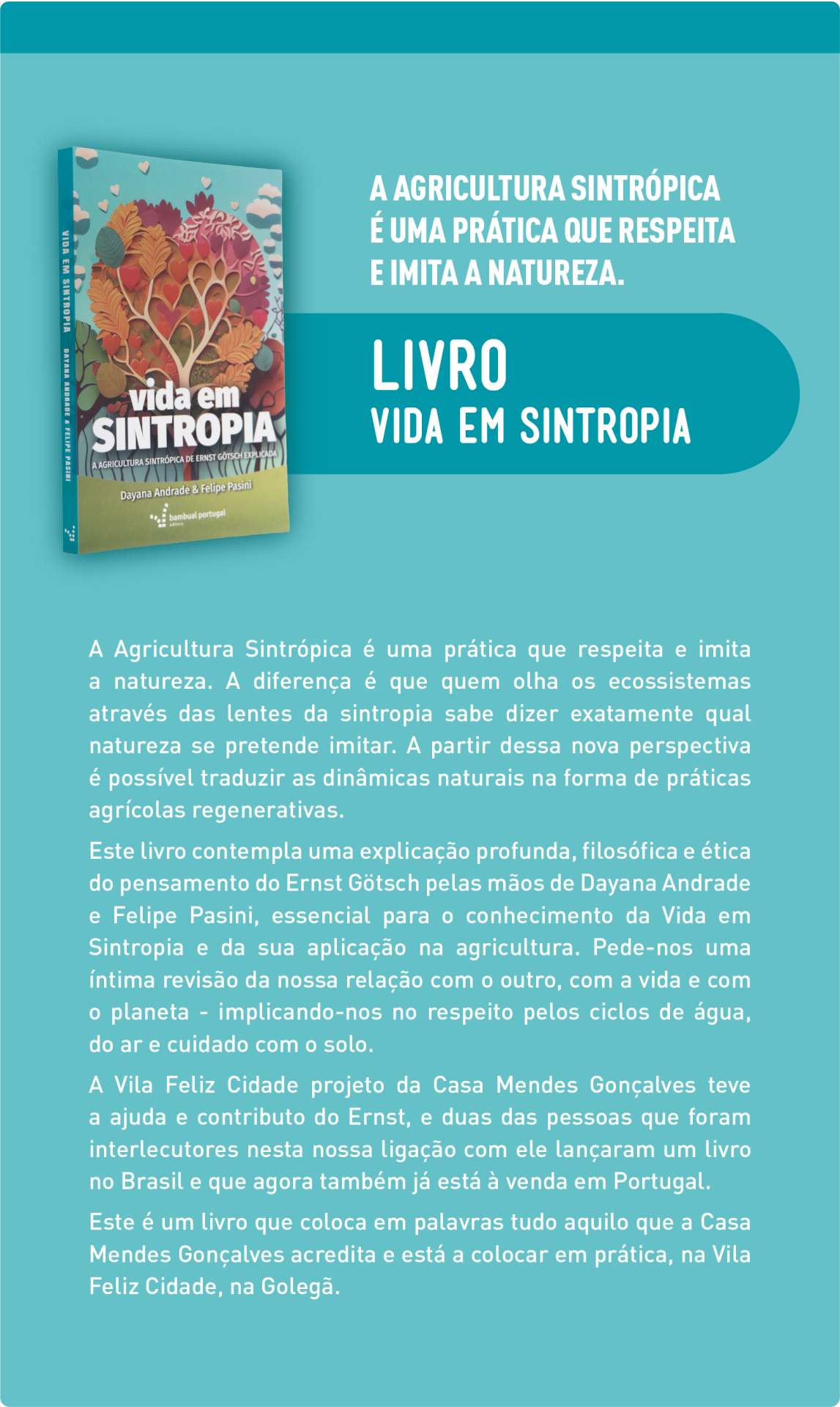 Livro | Vida em Sintropia - Agricultura sintrópica de Ernst Götsch explicada