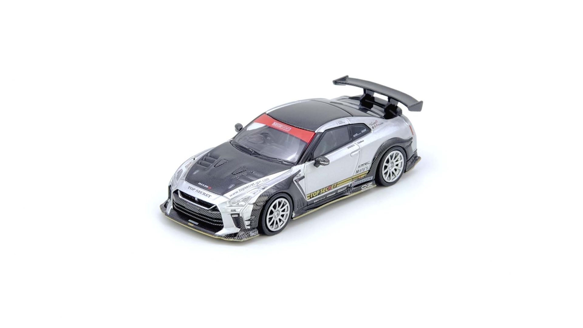 Diecast 1:64 Nissan GT-R R35 Silver Tokyo Auto Salon Hong Kong