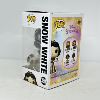 Embalagem branca Funko Pop Disney Princess n.º 339 com figura de Branca de Neve em plástico transparente