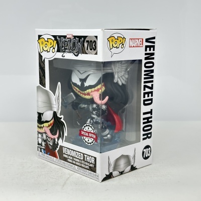 Figura Pop! Venomized Thor nº 703 da Marvel na caixa