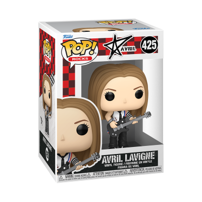 Boneco Funko Pop! Avril Lavigne com guitarra na caixa