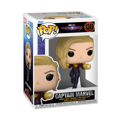 Figura Funko Pop! Captain Marvel na embalagem colorida com número 1249