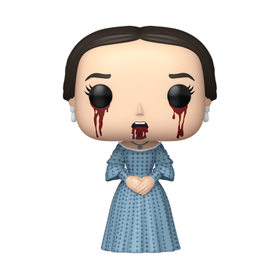 Boneco Funko Pop vestido azul com lágrimas e sangue