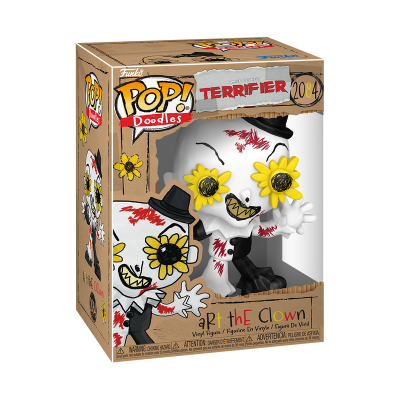 Figura Funko Pop! Doodles Art the Clown em embalagem de papelão reciclado