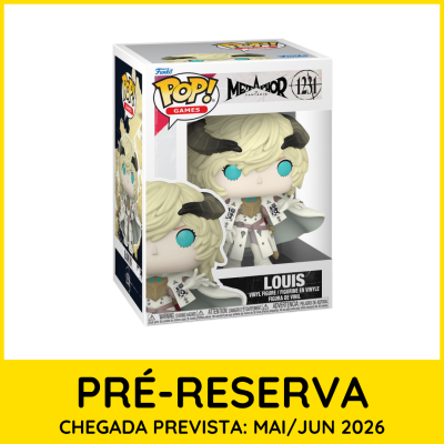 Figura de vinil Louis da coleção Pop! Games Medaphor Fantazio na caixa