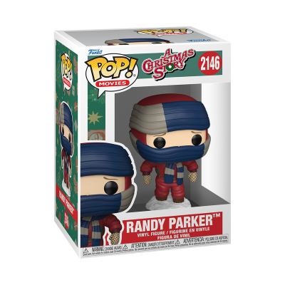 Boneco Funko Pop Randy Parker do filme A Christmas Story na embalagem