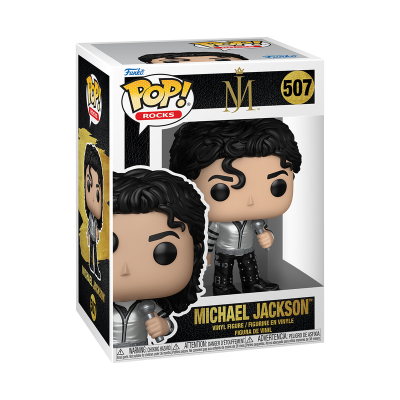 Figura de vinil Michael Jackson Funko Pop Rocks nº 507 em embalagem