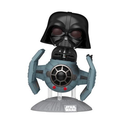 Figura de vinil Darth Vader com nave TIE Fighter e base Star Wars