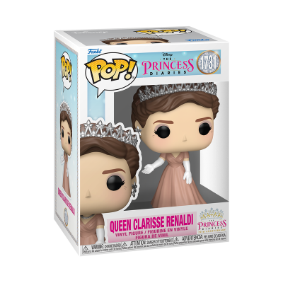 Boneca Funko POP! Queen Clarisse Renaldi com vestido cor de rosa e tiara prateada