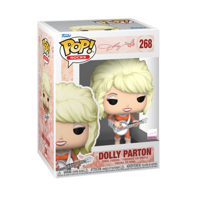 Boneco Funko Pop! Dolly Parton na caixa