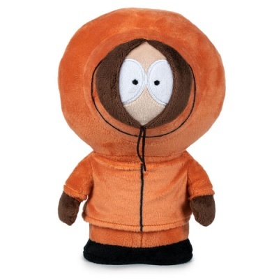 Boneco de peluche do personagem Kenny de South Park com capuz laranja