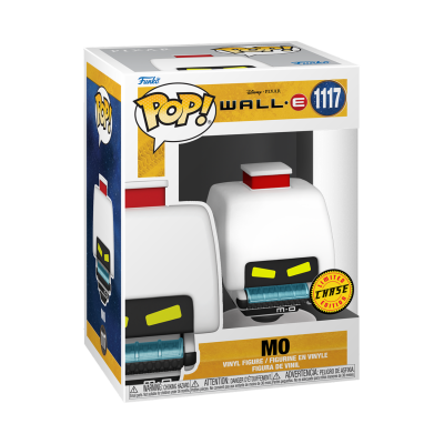 Figura Pop! de vinil MO de WALL-E dentro de caixa com janelas