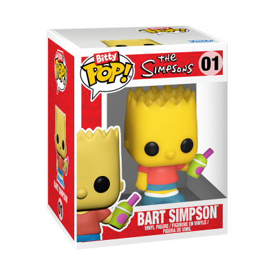 Boneco colecionável Bart Simpson em embalagem Bitty Pop! The Simpsons