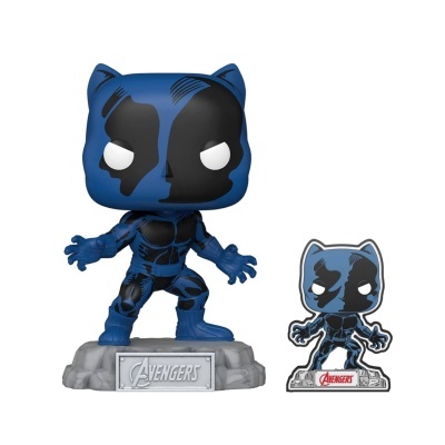 Figura colecionável Homem-Aranha traje preto e azul com base Avengers